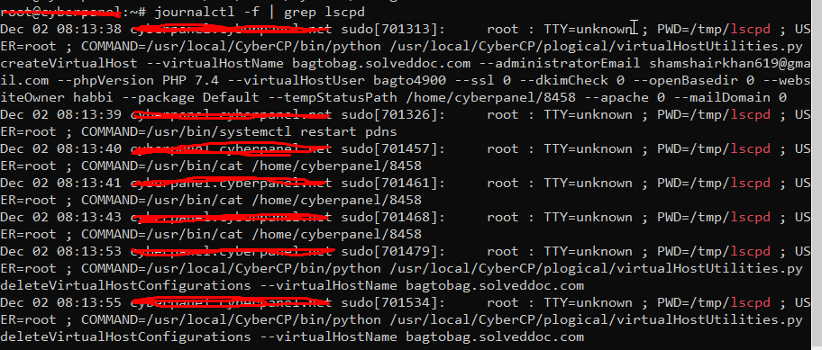 Troubleshooting CyberPanel