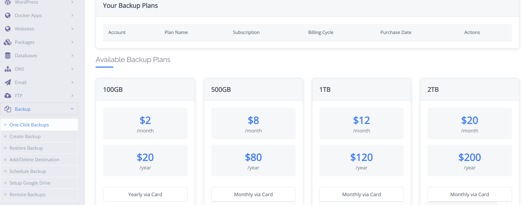 One Click Backup CyberPanel - Knowledge Base