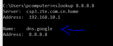 how to reverse look up dns