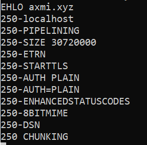 test smtp connection