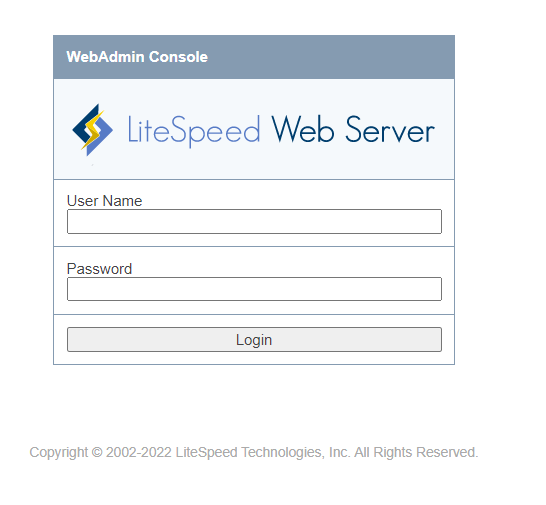 Tutorial] How to setup and login to OpenLiteSpeed webadmin console - Blog  Posts - CyberPanel Community