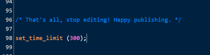 php time limit wordpress