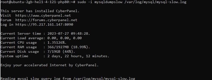 Read MySQL Slow Query Log