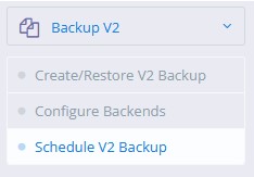 Scheduling the backup