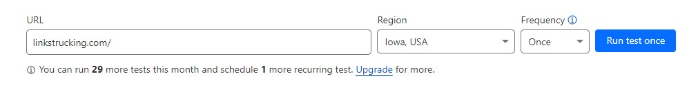 run the test score