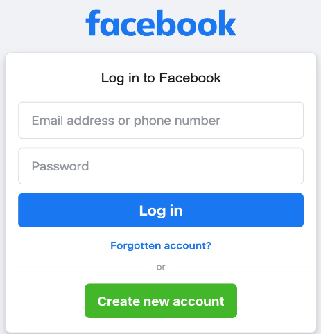 facebook login