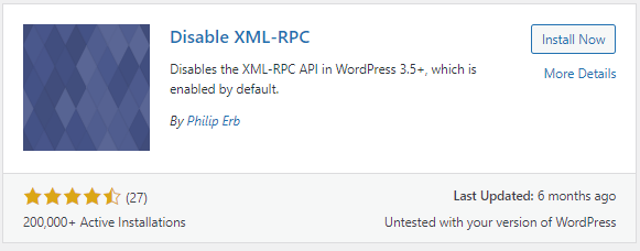 Disable XML-RPC 