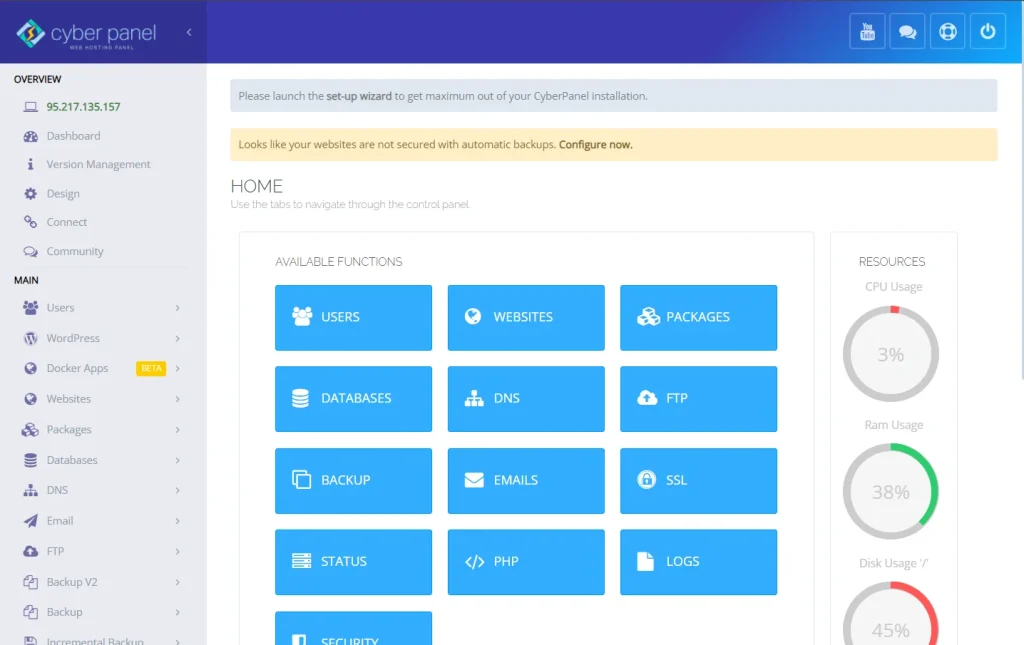 Web Hosting Works with CyberPanel