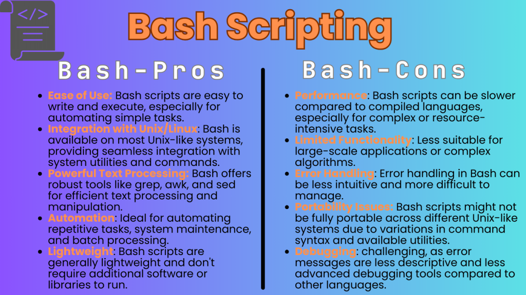 Bash-Scripting-Pros & Cons