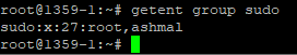 debian getent  group sudo
