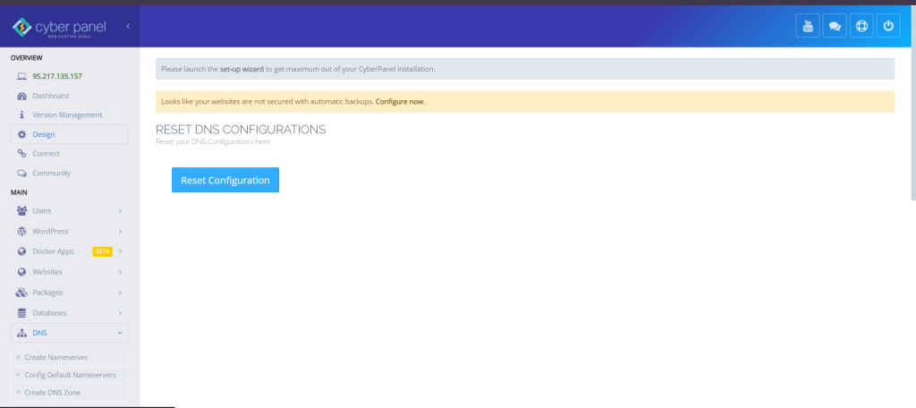 DNS Confguration with CyberPanel