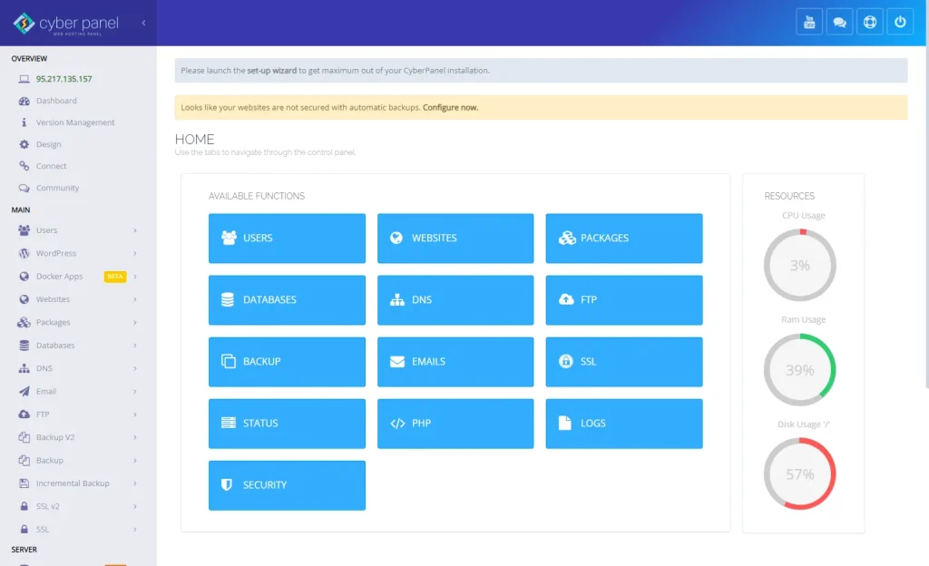 Docker Swarm vs Kubernetes with CyberPanel