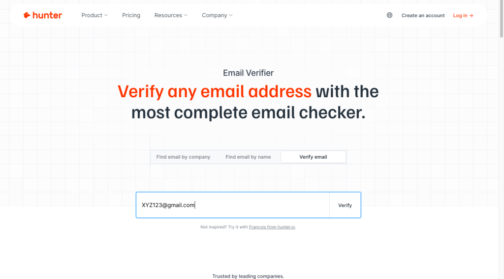 how-to-check-if-an-email-is-valid-with-Hunter-free-email-verifier.