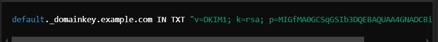 DKIM RECORD EXAMPLE