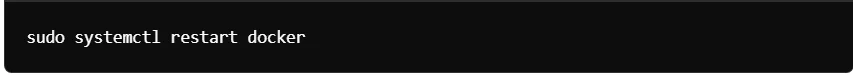 Restarting Docker