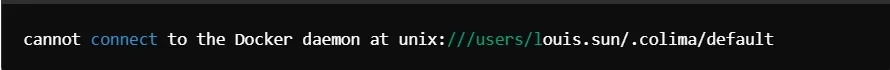 cannot connect to Docker Daemon error