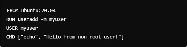 Example of Dockerfile USER Command
