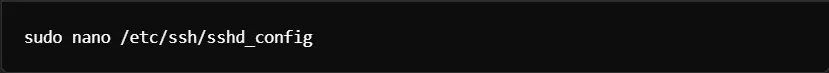 editing SSH configuration file