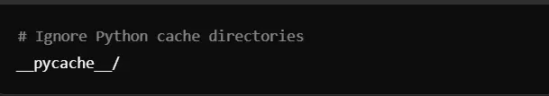 Ignore Python Cache Directories