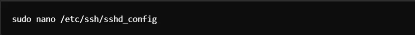 editing SSH configuration file