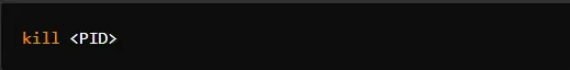 command to kill a process in Linux : kill command