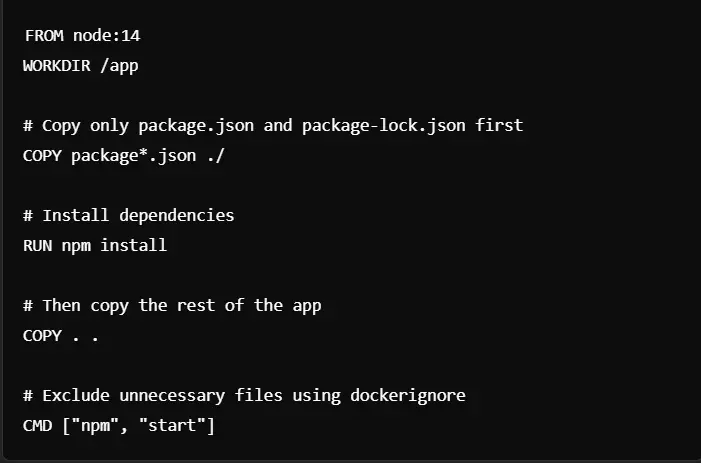 Dockerfile with ignore