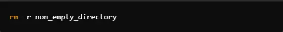 command for non-empty directories