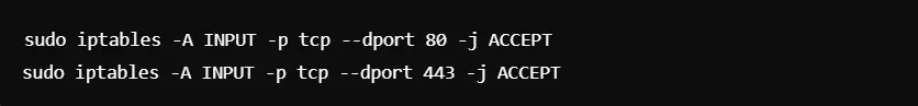 Allowing specific ports