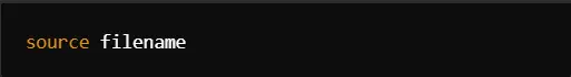 Linux source command