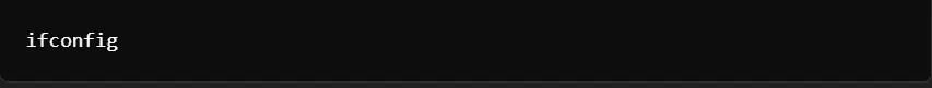 ifconfig command
