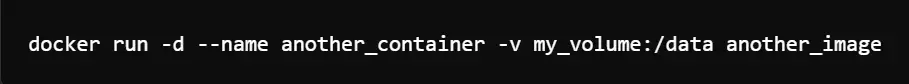 running second container with the same volume to share volume between two containers