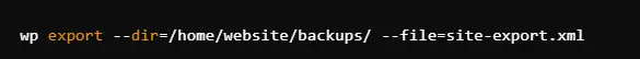 automating export through WP-CLI