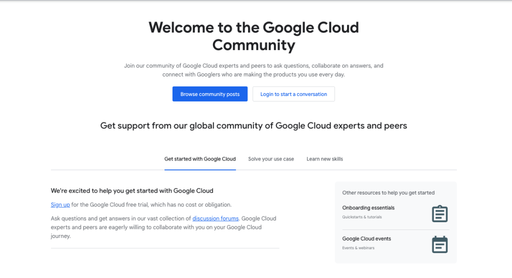 what is google community cloud?