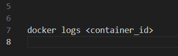 docker logs command
