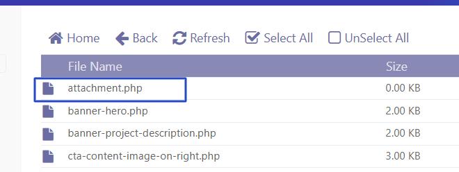 attachment page