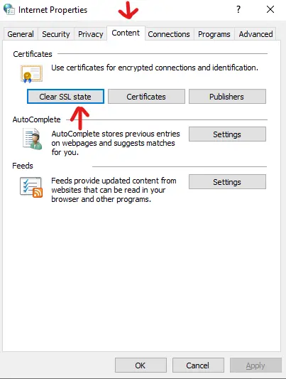 clearing SSL