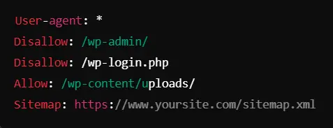 WordPress Robots.txt template