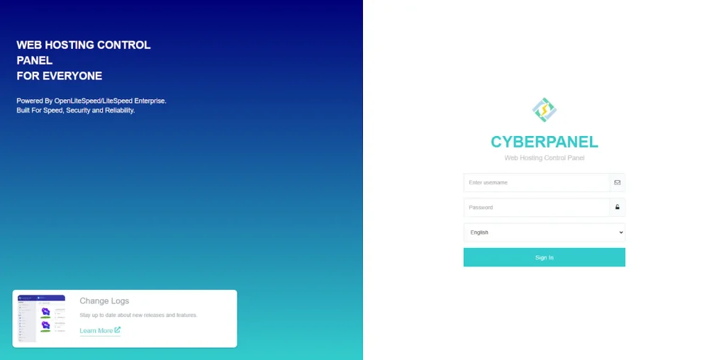 CyberPanel Login