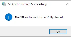 SSL cache cleared