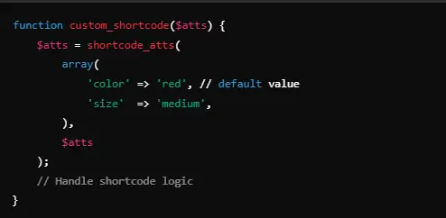 shortcode attribute