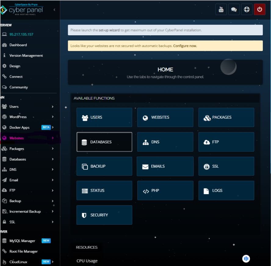 Laravel Security with CyberPanel