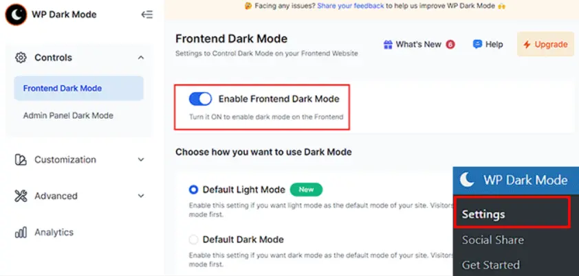 setting preferences