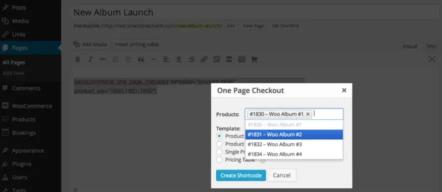 WooCommerce one page checkout