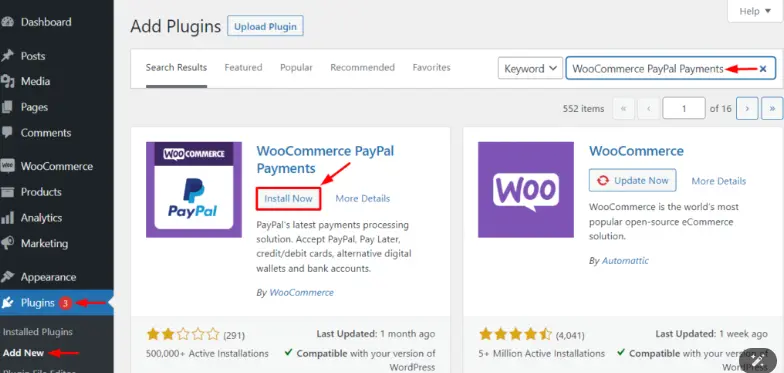 upload PayPal plugin