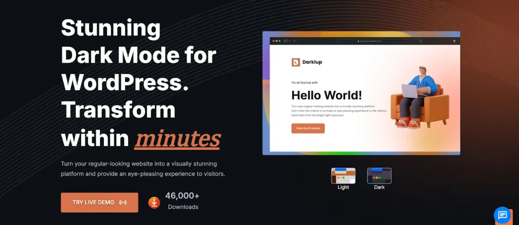 WordPress Dark Mode Plugin: Darklup