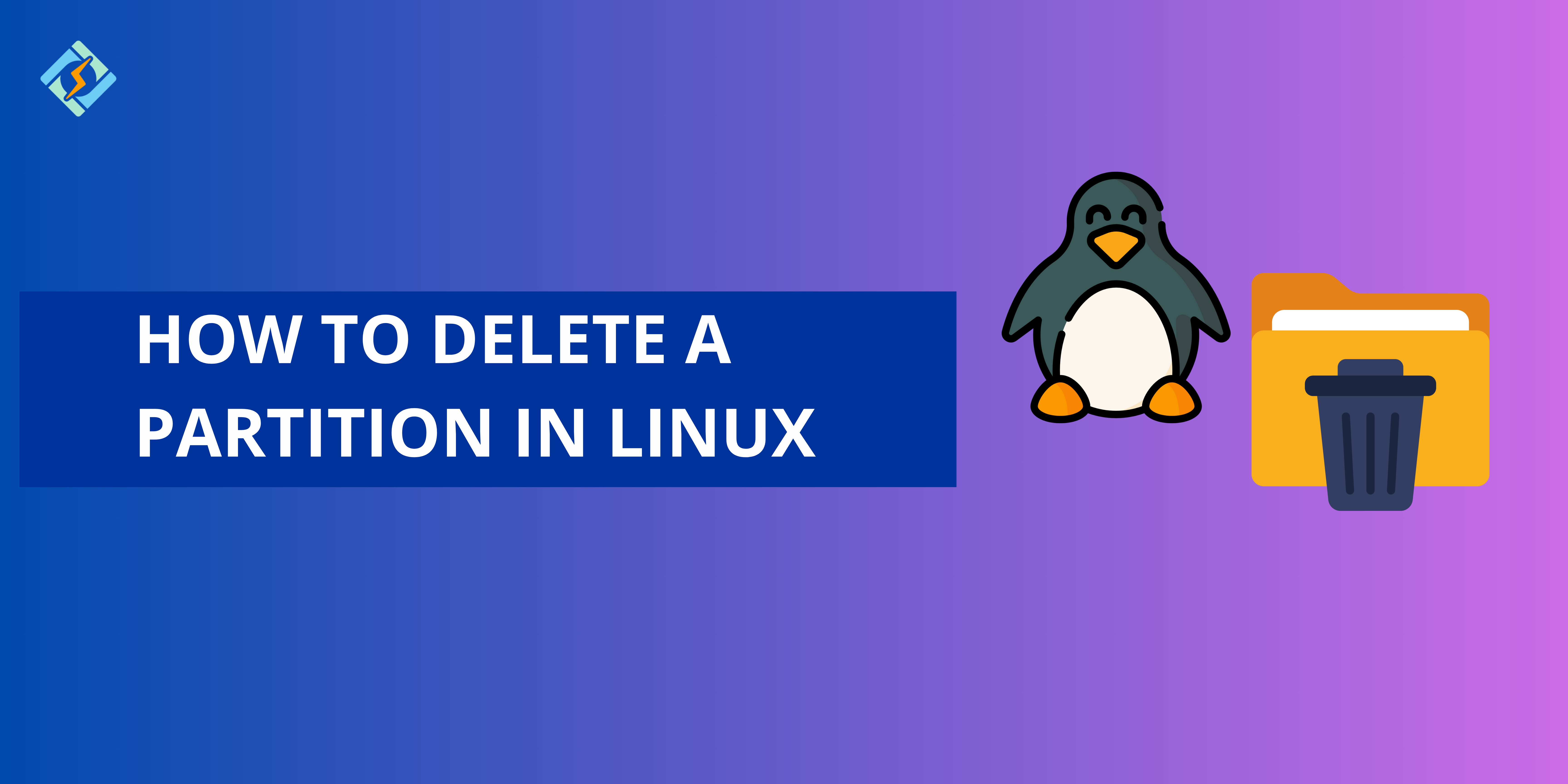 Delete a partition in linux