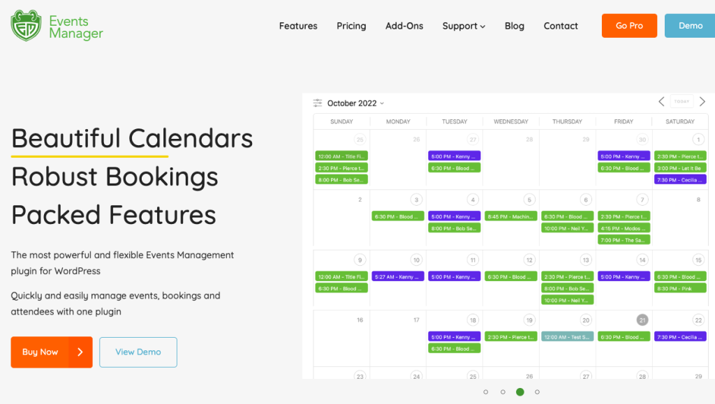 events manager-interface-official-site-screenshot-wordpress-booking-plugin