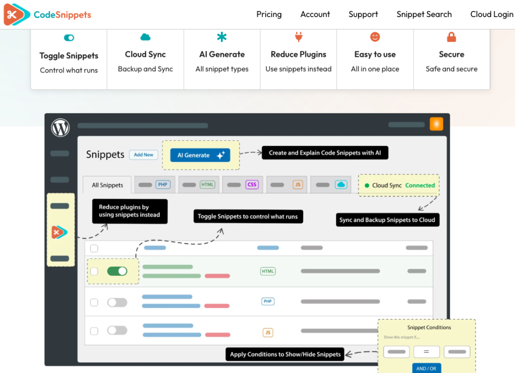 code-snippets-best-wordpress-plugin-for-adding-code-logo-interface