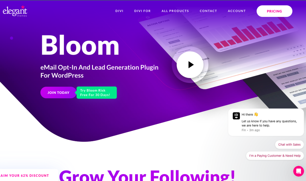 Bloom-WordPress-best-text-click-popup-plugin-for-lead-generation-by-elment-themes-2025