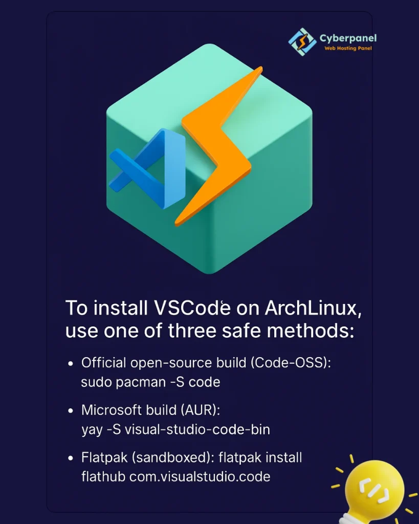 Installing VSCode on ArchLinux